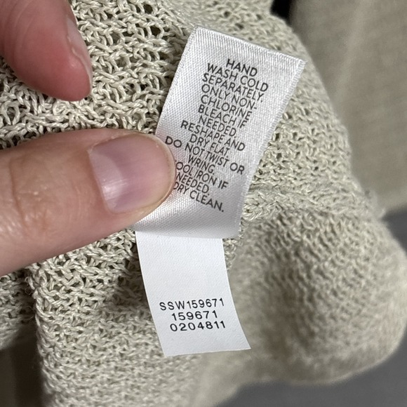 J Jill Sweater Small Beige Linen Lightweight Pullover Top‎ Tunic Beach Coastal - Picture 6 of 12
